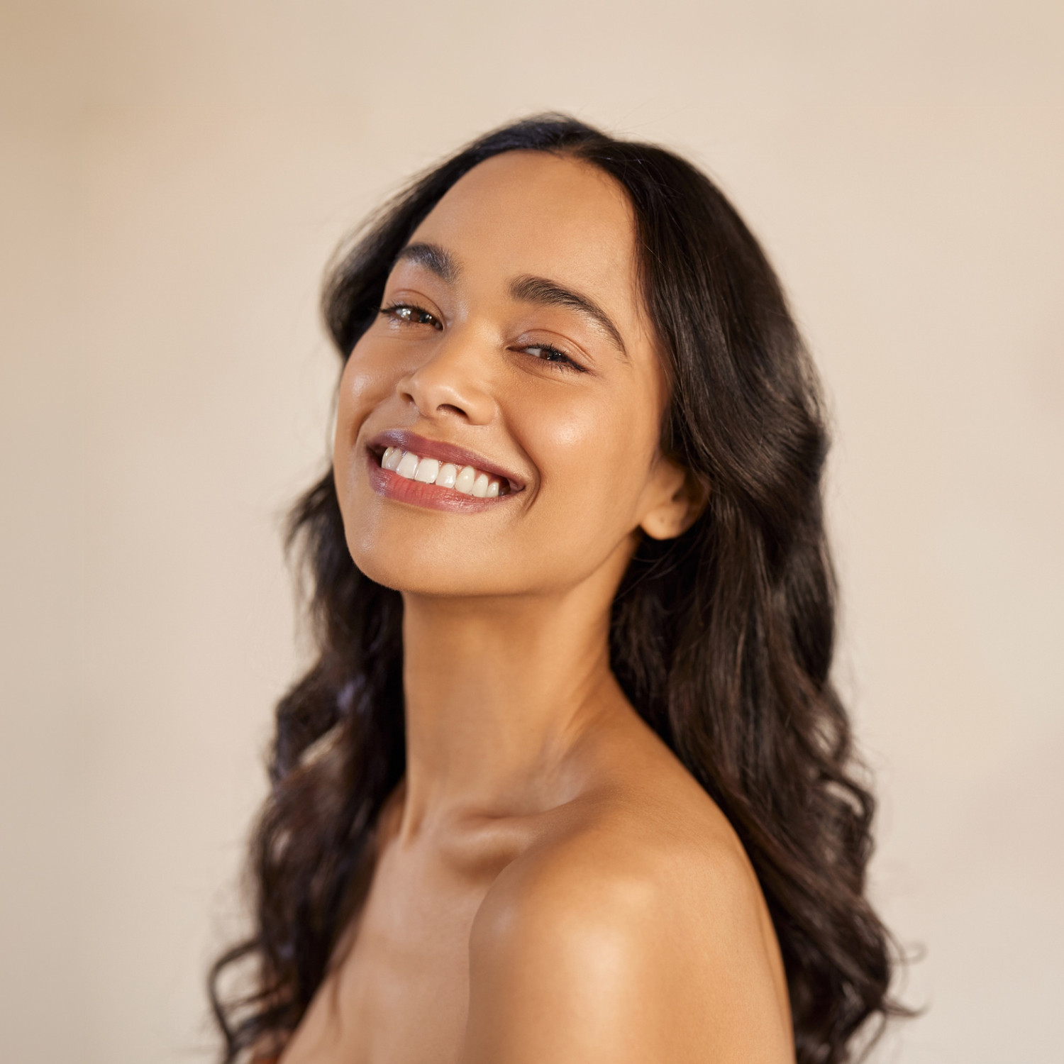 Beauty portrait of young mixed race woman